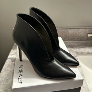 Leather Front Pointy Toe Booties Nine West Nine West Shoes Nine